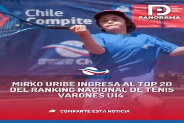 MIRKO URIBE VILCHES DENTRO DEL TOP 20 RANKING NACIONAL U14 - Wapi Chilwe
